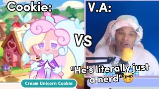 The Cookie 🆚️ The voice actor🦄🧐 (Cream Unicorn)