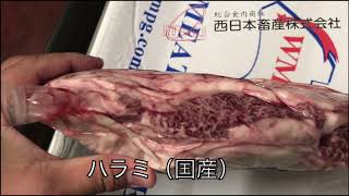 横隔膜　ハラミ　焼肉　内臓　西日本畜産　国産