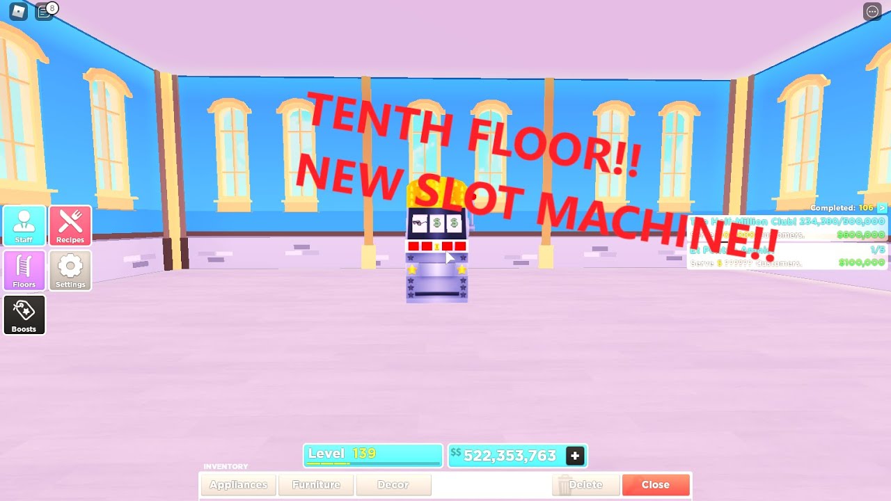 My Restaurant! Update 4! New Floor, Slot Machine, And More!!! YouTube