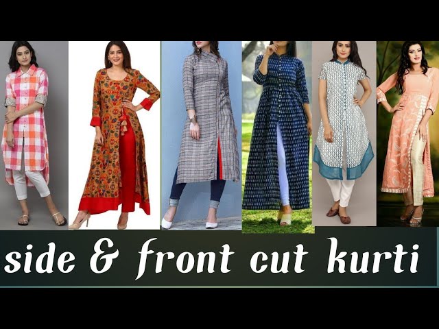 Front open kurti Drafting and cutting in Hindi,Side slit kurti cutting,side  cut kurti cutting - YouTube