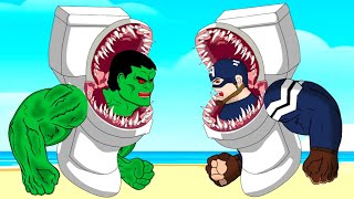 Evolution of SKIBIDI TOILET HULK vs SKIBIDI TOILET CAPTAIN AMERICA: Who Is The King Of Super Heroes?