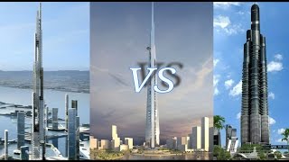 Kingdom Tower vs Azerbaijan & Sky Mile Tower 2016 HD