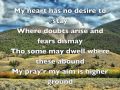 Higher ground hymn lyrics