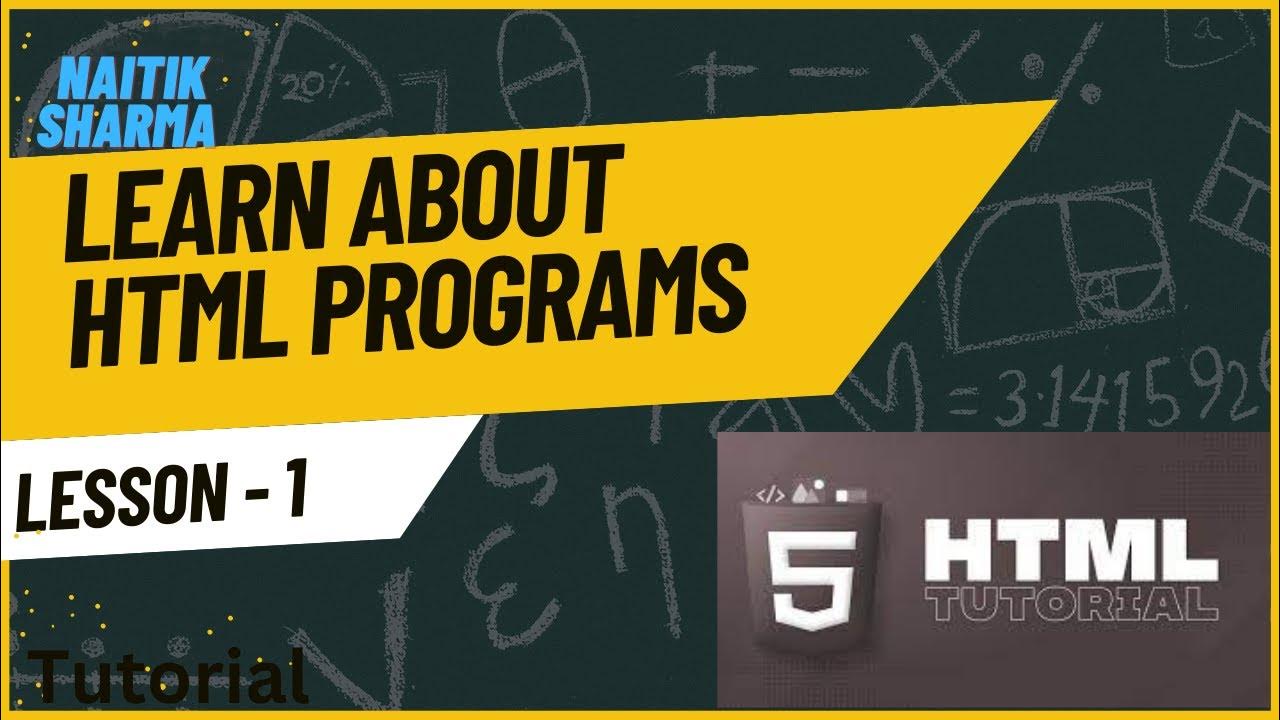 First Html Program Tutorial - YouTube