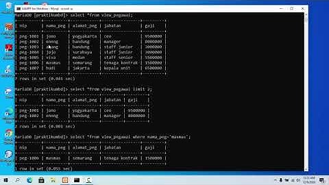 Praktikum Sistem Manajemen Basis Data - Minggu 4 | Part 1 - View