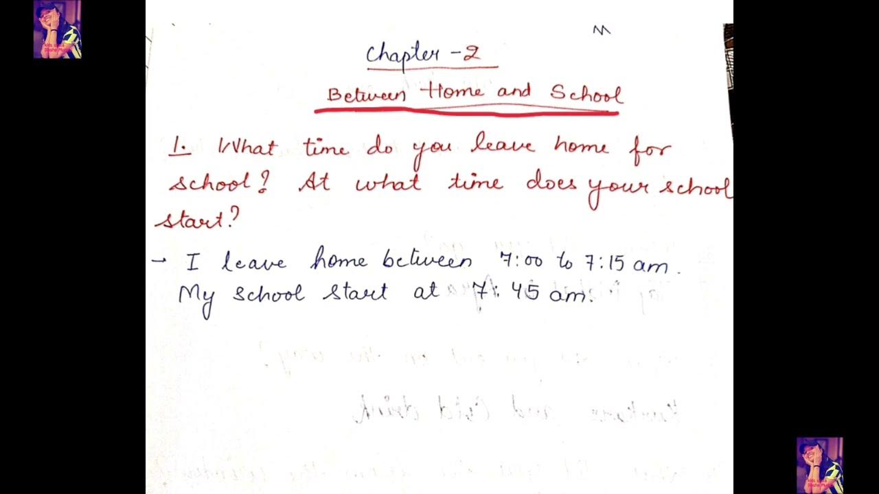 Class 2 English ChapterBetween Home and School Question/Answer