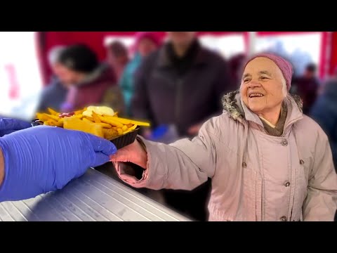 Terug in Kramatorsk: Meer dan 1600 porties friet en snacks uitgedeeld