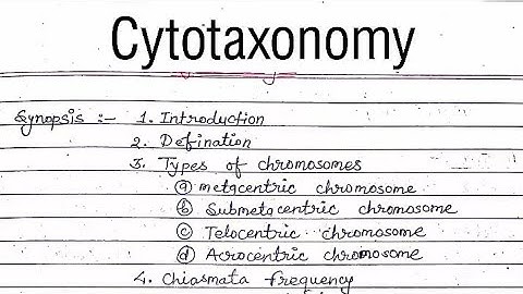 MSc First sem Cytotaxonomy Zoology Full Details in Hindi