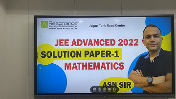 JEE ADVANCED 2022 Paper 1 Solution