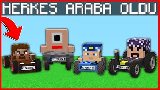 ŞEHİRDEKİ HERKES ARABAYA DÖNÜŞTÜ! 😱 - Minecraft