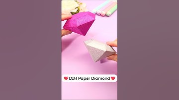 DIY Paper Diamond 💎 How to Make a Paper Diamond 🫶 #diamond #papercraft #shorts #diy