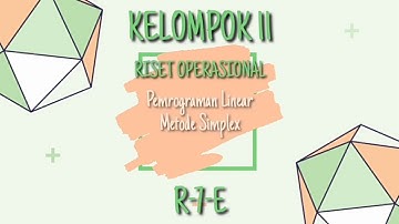 Pemrograman Linear Metode Simplex (Kasus Maksimasi) | Riset Operasional