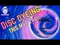 Disc Dyeing demo - glue bed mvp trail swirl