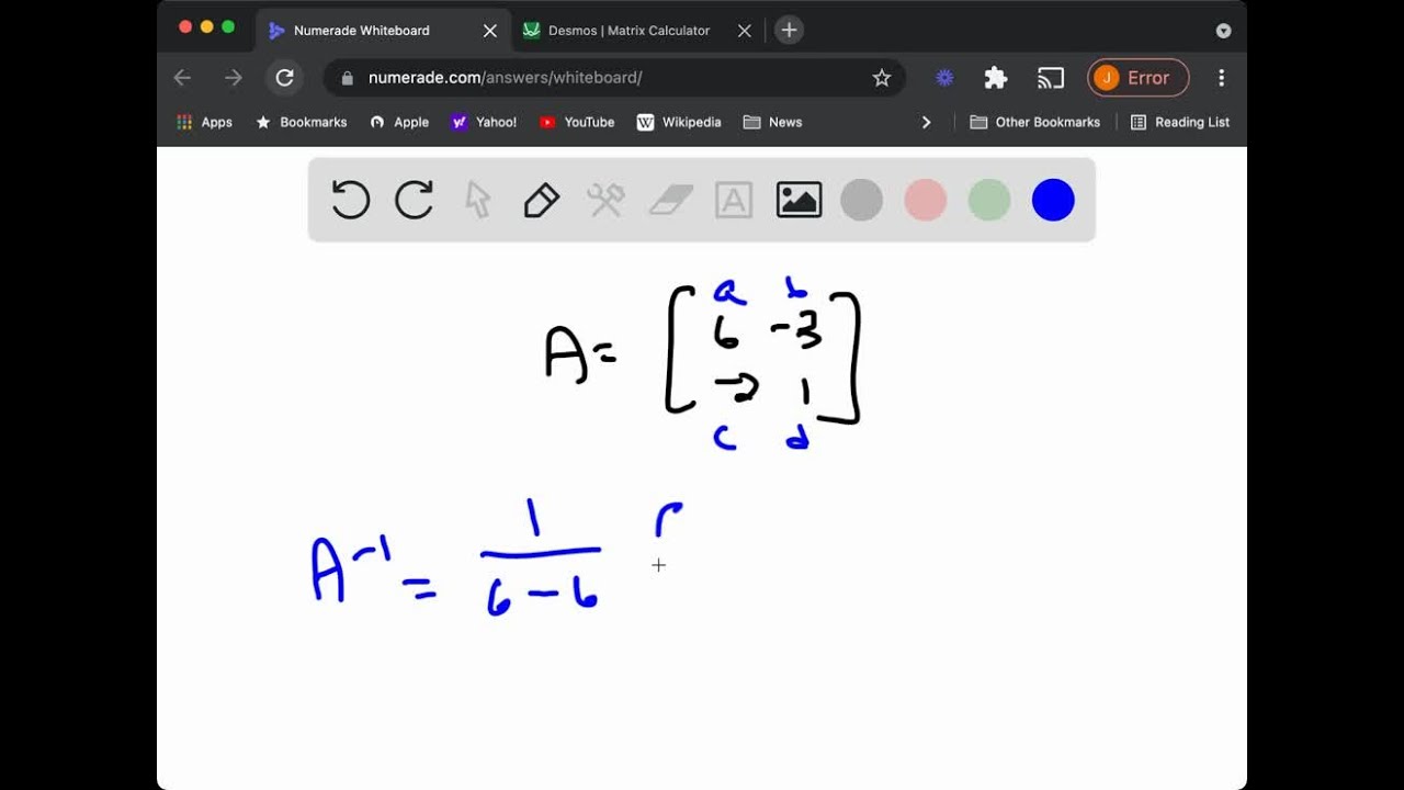 - In each part determine whether the matrix is invertible modulo 26 ...