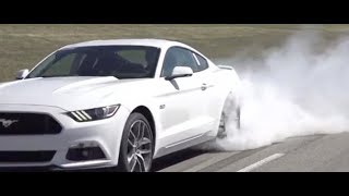 Live Fast Apparel Mustang 5.0 rips controlled donuts around Yamaha R1 SUPERBIKE!