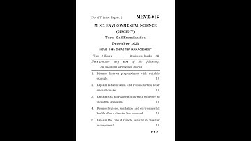 MEVE - 015  December  2023 Question Paper