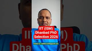 IIT(ISM) Dhanbad PhD Selection 2026 | Shreya #phd #mathematics #phdinterview ##iitism #csirnet #gate