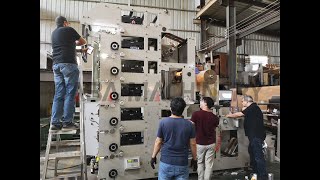 DBRY320-6C 6 colour label flexo printing machine with film glue laminating