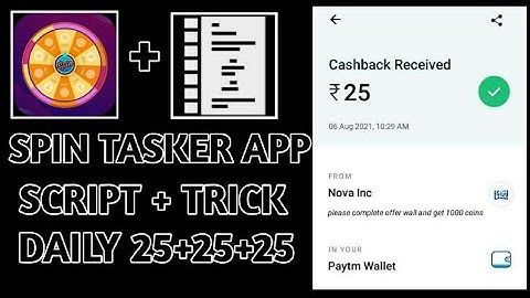 Spin tasker app script+trick with unlimited payment is verifaid by me(CRAZY SCRIPT)