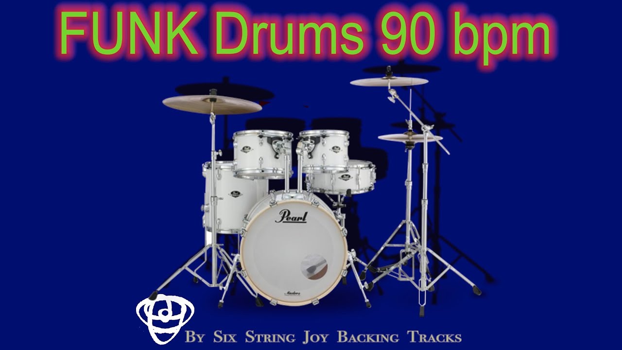 SSJ Funk Drums 90 bpm Backing Track YouTube