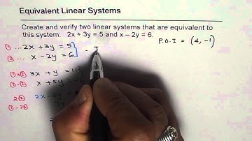 Create and Verify Equivalent Linear Systems | MPM2d