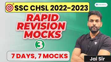 Mock Test For SSC CHSL 2022-2023 | Free English Mock Test | Day -3 | Rapid Revision I Jai Yadav