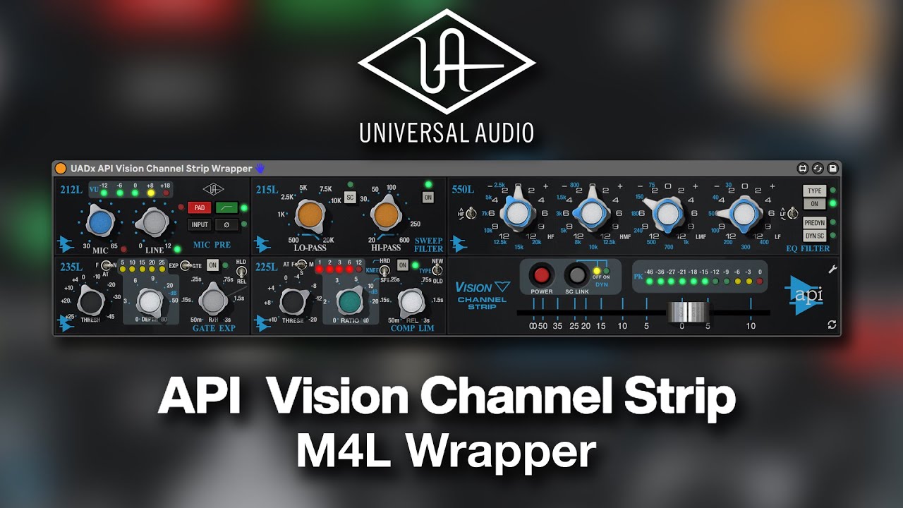 UAD API Vision Ch Strip Ableton Wrapper - YouTube