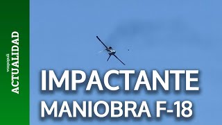 La llamativa maniobra de un F-18 del Ejército del Aire sobre las playas de Gijón