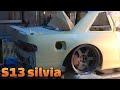 S13シルビア パテを研いでスプレーパテを入れる⁉#10