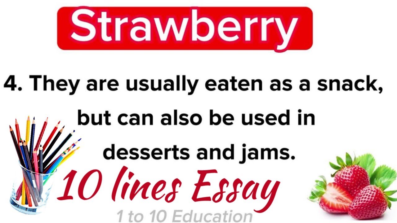 strawberry essay for class 1