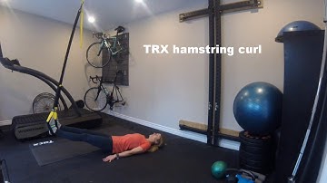 TRX hamstring curl with hip extension