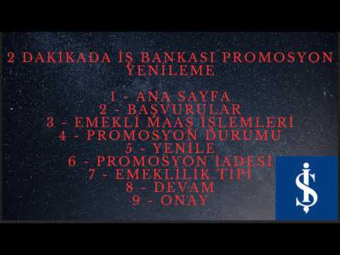 2 Dakikada İş Bankası Promosyon Yenileme