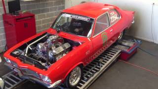 orange torana on the dyno