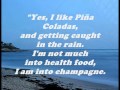 Rupert Holmes - Escape/The Pina Colada Song (Lyrics)