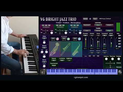 VG Bright Jazz Trio - Trombone, Alto Sax, Trumpet VST, AU plugins, Standalone app. Brass Section.