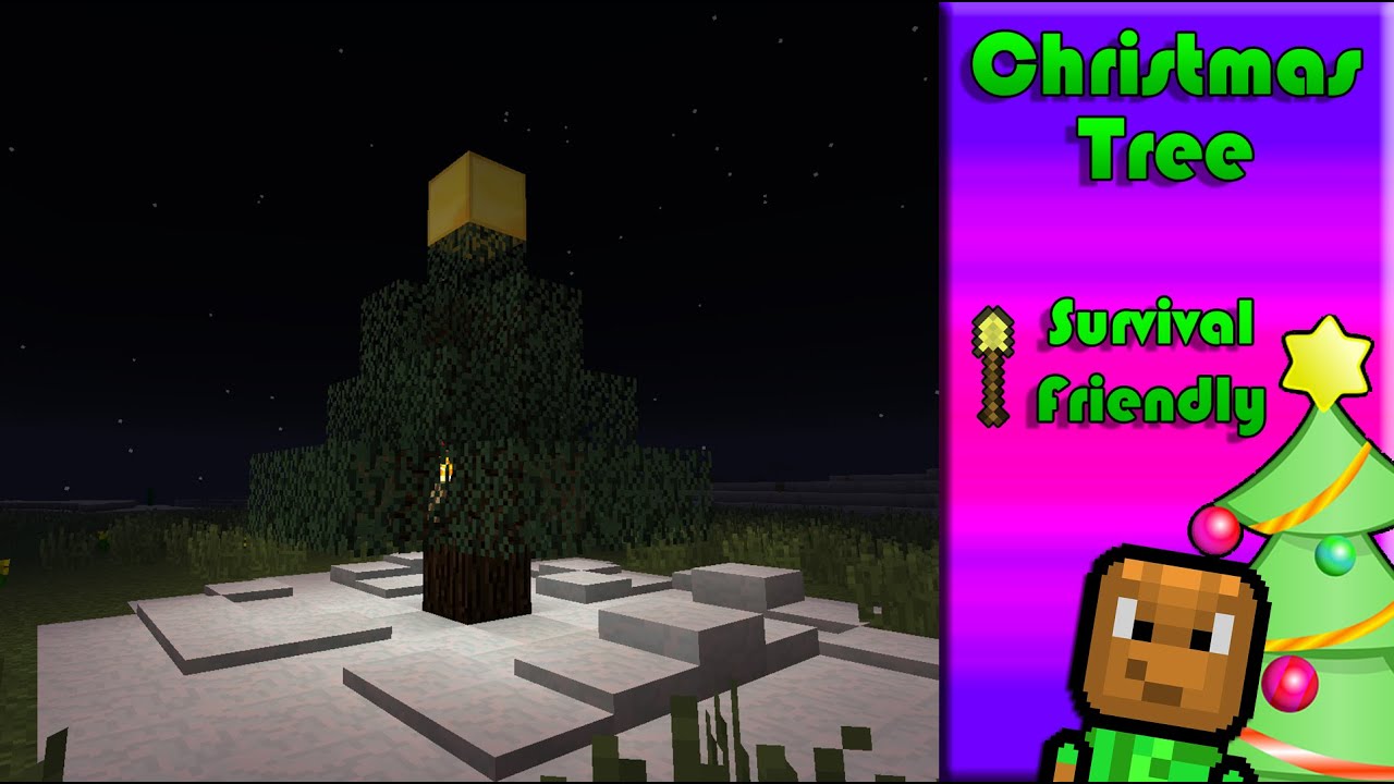 Minecraft Tutorial: Christmas Tree (Survival Friendly) - YouTube