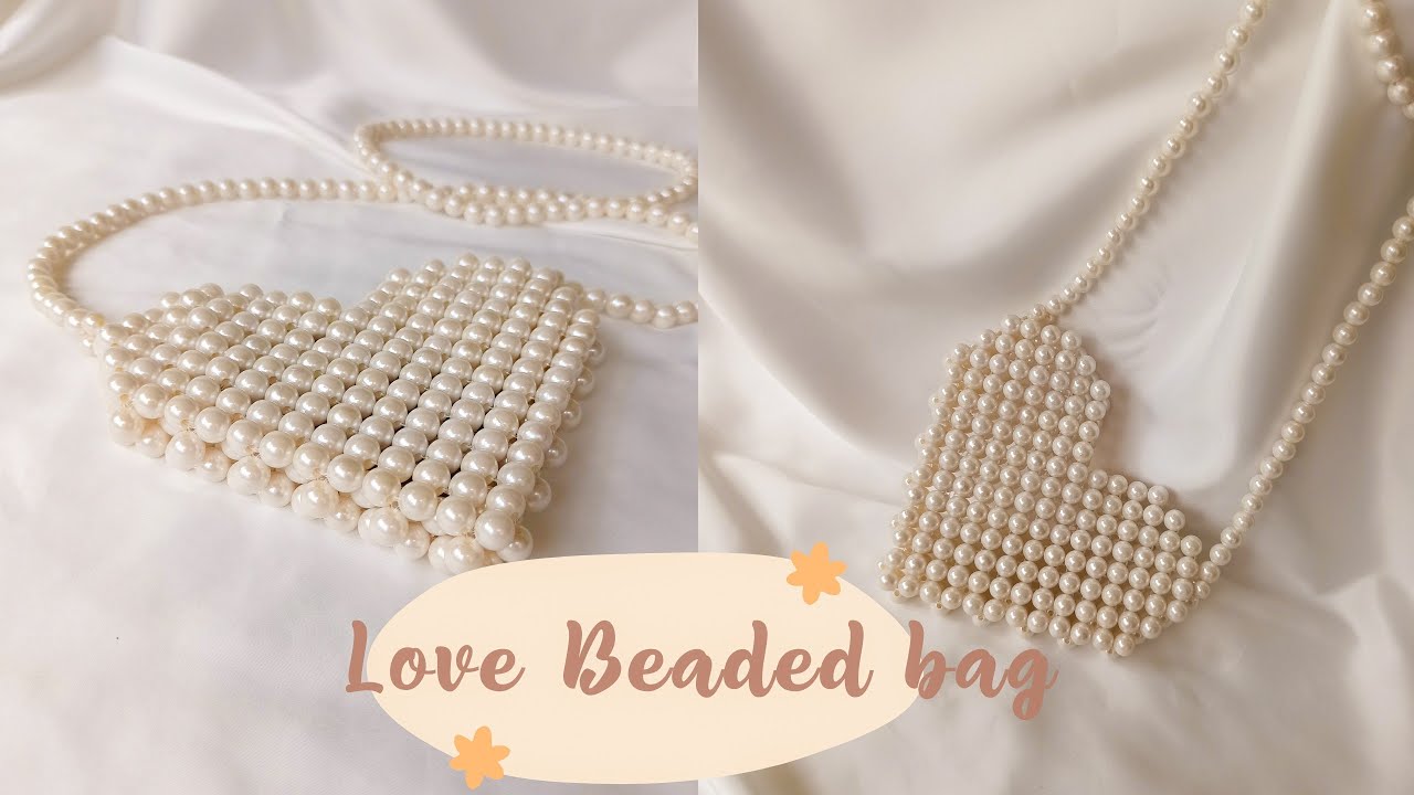 how to make love beaded bag || tas manik indonesia