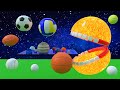 Sport ball with planets planet size comparison and names 3d for baby for  hungry planet for kids