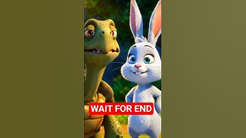 Tuffy learns: slow and steady wins. 🐰#shorts #viral #aistory #rabbit #turtle #junglestory #jungle