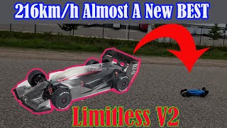 Arrma Limitless V2 Insane Acceleration to 216kmh BUT a CRASH Invalidates the Pass