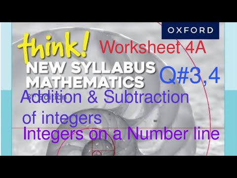 Worksheet#4A Q#3,4| Integers on Number line| Think New Syllabus ...