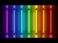 Retro rainbow neon lights tubes glow futuristic bright reflections 4k vj loop moving background