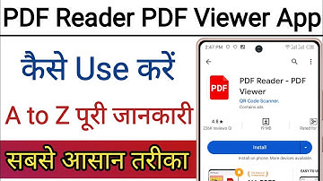 PDF Reader PDF Viewer App Kaise Use Kare !! How To Use PDF Reader PDF Viewer App