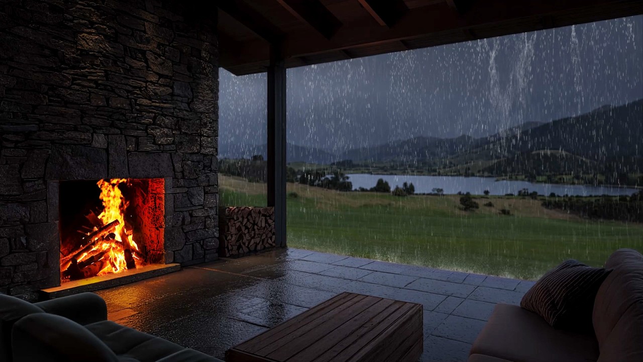 Relaxing Guitar & Whispering Rain for Can’t Fall Asleep – Safe Space Sleep