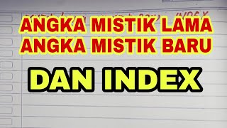 tutorial cara  mistik lama mistik baru dan index untuk merumus angka togel 4d