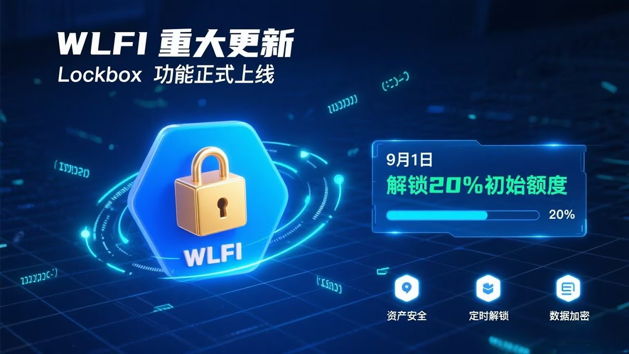 🔥WLFI 重大更新！Lockbox 功能正式上线，9月1日解锁20%初始额度| WLFI最新动态- YouTube