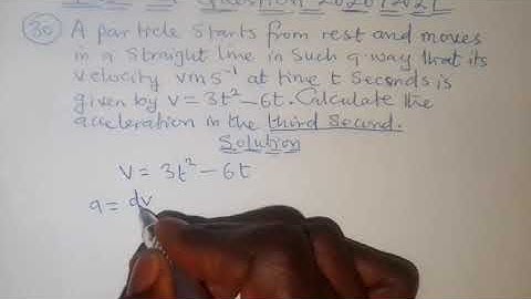 APPLICATION OF DIFFERENTIAL CALCULUS (RECTILINEAR MOTION) - Tutorial Question no. 30