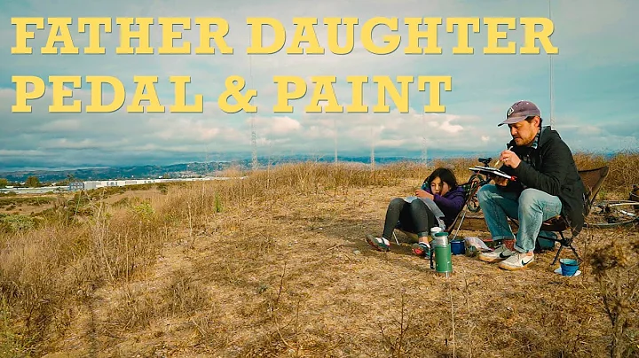Father and Daughter Go On a Bike Ride and Sketch T...