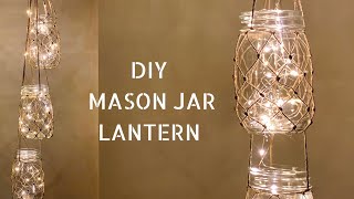 DIY Hanging Lantern | Mason Jar Lantern diy | dollar tree DIY | DIY wedding | makramee