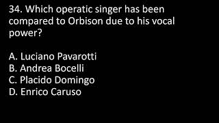 Roy Orbison Quiz Question34